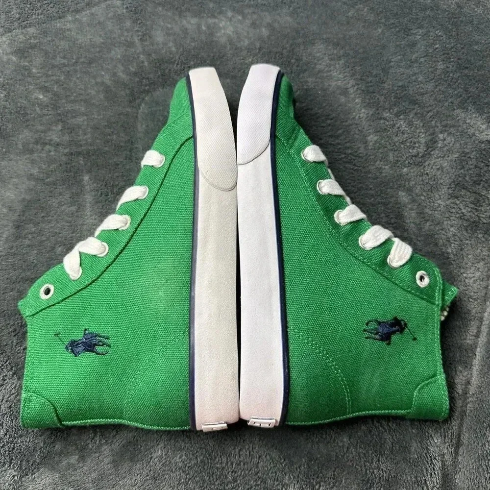 Polo Ralph Lauren Kelly Brisbane Hi 91718 Kids Sneaker Green Size 1 New